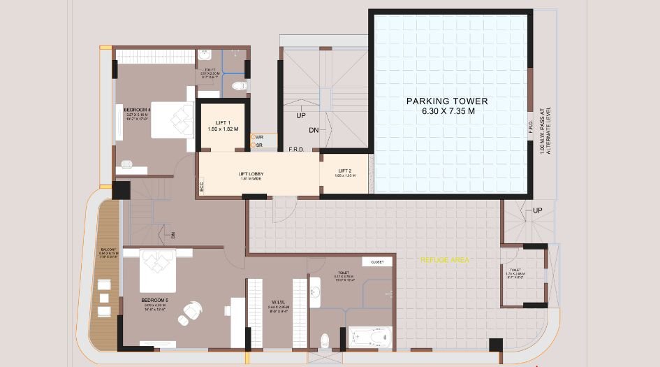 Kripa-Oasis-FLoor-Plan-5 BHK-Duplex- 2360 Sqft (2)